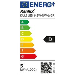 Duli Led sieninis šviestuvas 4W-NW-O-GR kaina ir informacija | Sieniniai šviestuvai | pigu.lt