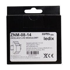 Zamel modulinis maitinimo šaltinis ZNM-08-14 цена и информация | Монтируемые светильники, светодиодные панели | pigu.lt