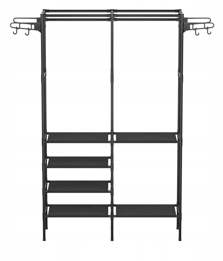 Drabužių kabykla Markadler, 177x108x36 cm, juoda kaina ir informacija | Drabužių kabyklos | pigu.lt