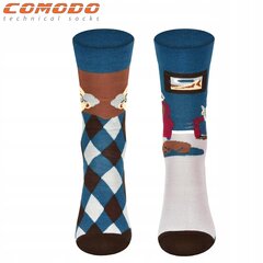 Kojinės su senelio motyvu, skirtos seneliui Comodo, Funny SM1/73, mėlynos spalvos kaina ir informacija | Vyriškos kojinės | pigu.lt