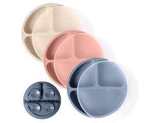 Клейкая силиконовая посуда Bahar, разные цвета, 3 шт. цена и информация | Детская посуда, контейнеры для молока и еды | pigu.lt