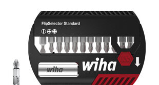 Antgalių rinkinys WIHA FlipSelector Phillips, Pozidriv, 13 vnt., 1/4" su diržo segtuku) kaina ir informacija | Mechaniniai įrankiai | pigu.lt