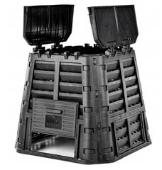 -Компостер 1 камера Экобат 480 л черный цена и информация | Уличные контейнеры, контейнеры для компоста | pigu.lt