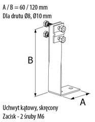 Susuktas kampinis laikiklis - R.8007 kaina ir informacija | Mechaniniai įrankiai | pigu.lt