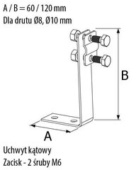 Угловой кронштейн - R.8009 цена и информация | Механические инструменты | pigu.lt