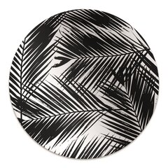 Apvalus kilimėlis po kėdę Decormat, Juodos palmių lapai, 100 cm, įvairių spalvų kaina ir informacija | Biuro kėdės | pigu.lt