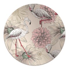 Apvalus kilimėlis po kėdę Decormat, Rožinis flamingo, 100 cm, įvairių spalvų kaina ir informacija | Biuro kėdės | pigu.lt