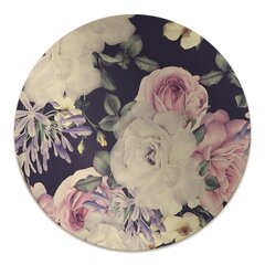 Apvalus kilimėlis po kėdę Decormat, Baroko gėlės, 100 cm, įvairių spalvų цена и информация | Офисные кресла | pigu.lt