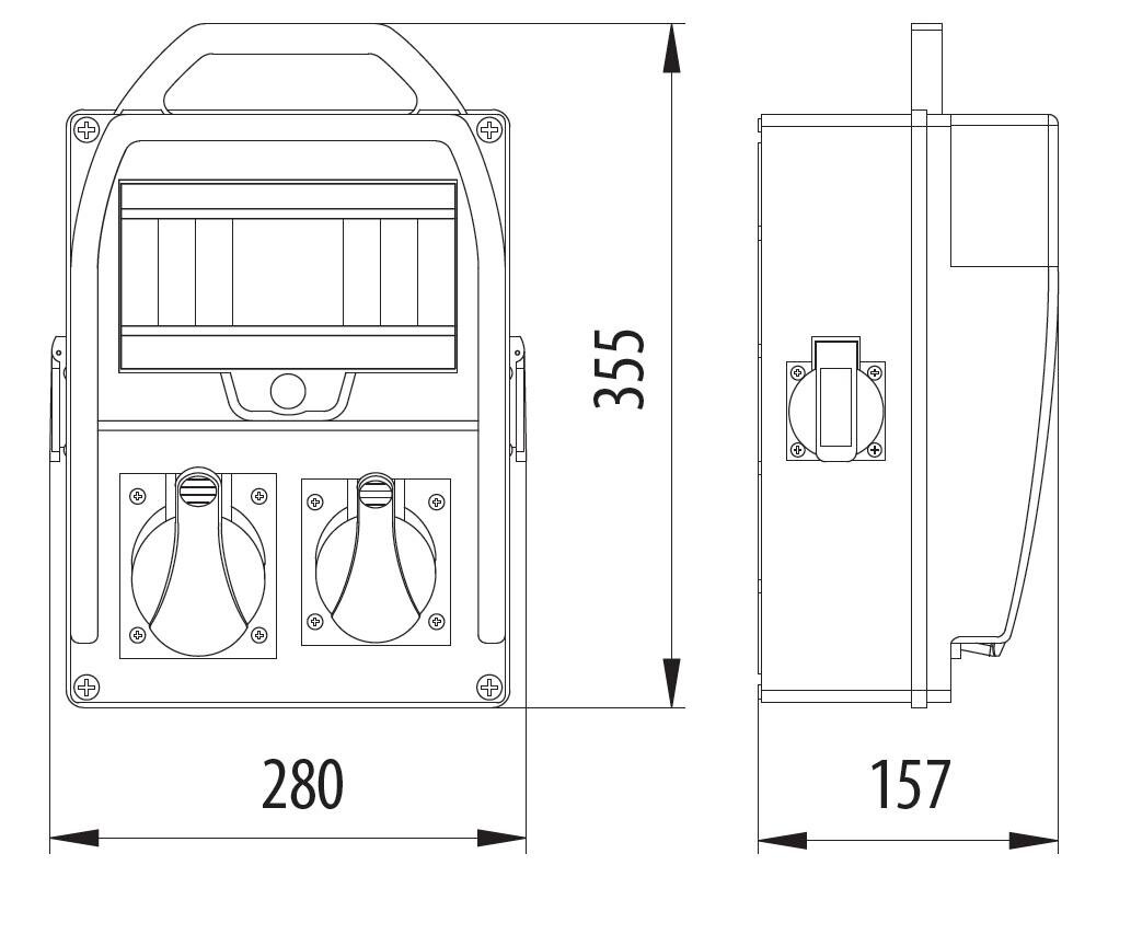 R-BOX 300R 1x32A/5P 2x230V 9S skirstomasis įrenginys - B.18.300-1 цена и информация | Elektros jungikliai, rozetės | pigu.lt