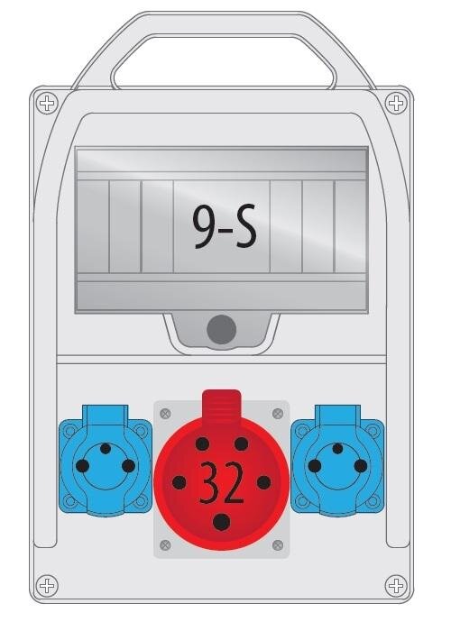 R-BOX 300R 1x32A/5P 2x230V 9S skirstomasis įrenginys - B.18.300-1 цена и информация | Elektros jungikliai, rozetės | pigu.lt