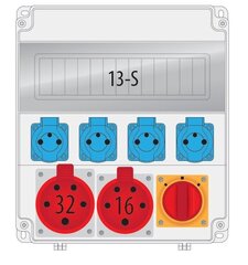 Skirstomieji įrenginiai R-BOX LUX 320R 1x16A/5P 1x32A/5P 4x230V L-0-P 13S - B.18.320-6W kaina ir informacija | Elektros jungikliai, rozetės | pigu.lt