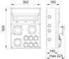 MAX BOX-16S 2x16A/5P, 6x230V IP65 skirstomasis įrenginys - B.MAX-16S-4 цена и информация | Elektros jungikliai, rozetės | pigu.lt