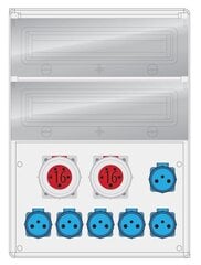 MAX BOX-32S 2x16A/5P, 6x230V IP65 распределительное устройство - B.MAX-32S-4 цена и информация | Выключатели, розетки | pigu.lt