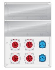 MAX BOX-32S 4x16A/5P, 2x230V IP65 skirstomasis įrenginys - B.MAX-32S-5 kaina ir informacija | Elektros jungikliai, rozetės | pigu.lt