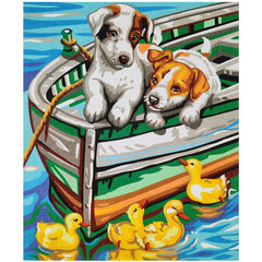 Rinkinys smėlio tapybai Šuniukai valtyje, 38x46 cm (SP-301) kaina ir informacija | Piešimo, tapybos, lipdymo reikmenys | pigu.lt
