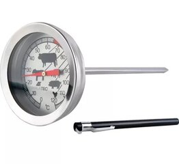 Bituminis kepimo termometras, 5.1 x 14.5 cm, pilkas kaina ir informacija | Grilio, šašlykinių priedai ir aksesuarai | pigu.lt