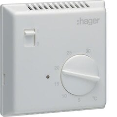 Bimetalinis termostatas su rankiniu jungikliu Hager 1Z 10A 230V цена и информация | Выключатели, розетки | pigu.lt