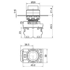 Stabilus rankeninis jungiklis NYK3-S21BK dvejetainis 1-2 kaina ir informacija | Apsaugos sistemos, valdikliai | pigu.lt