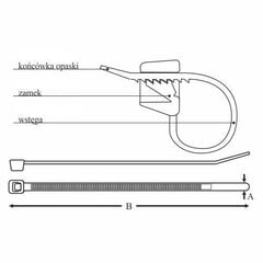 Laikiklis OZC 75-380 UV (50 vnt.) цена и информация | Крепежные изделия | pigu.lt