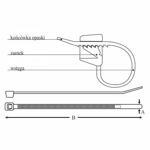 Laikiklis OZC 80-550 UV (50 vnt.) цена и информация | Tvirtinimo detalės | pigu.lt