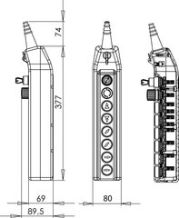 Kranų valdymo pultas PKS-8W04 kaina ir informacija | Apsaugos sistemos, valdikliai | pigu.lt