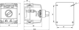 Valdymo pultelis ST22K1-06-1 sukamasis mygtukas kaina ir informacija | Apsaugos sistemos, valdikliai | pigu.lt