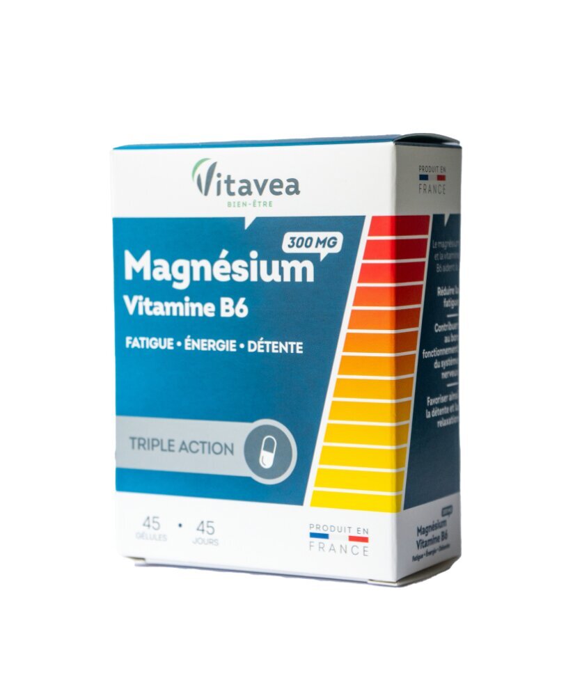 Maisto papildas Vitavea Magnis + vitaminas B6, 45 kaps. kaina ir informacija | Vitaminai, maisto papildai, preparatai gerai savijautai | pigu.lt