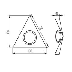 Kanlux šviestuvas po spintele Zepo LFD-T02-B цена и информация | Монтируемые светильники, светодиодные панели | pigu.lt