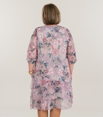 Женское платье 233488 01, серо-розовый/оливковый 233488*01-XL цена и информация | Платья | pigu.lt