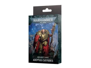 Stalo žaidimo papildymas Warhammer 40K Datasheet Cards: Adeptus Custodes, ENG kaina ir informacija | Stalo žaidimai, galvosūkiai | pigu.lt