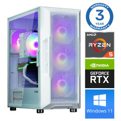 INTOP Ryzen 5 5600X 32GB 250SSD M.2 NVME RTX3060 12GB WIN11Pro цена и информация | Stacionarūs kompiuteriai | pigu.lt