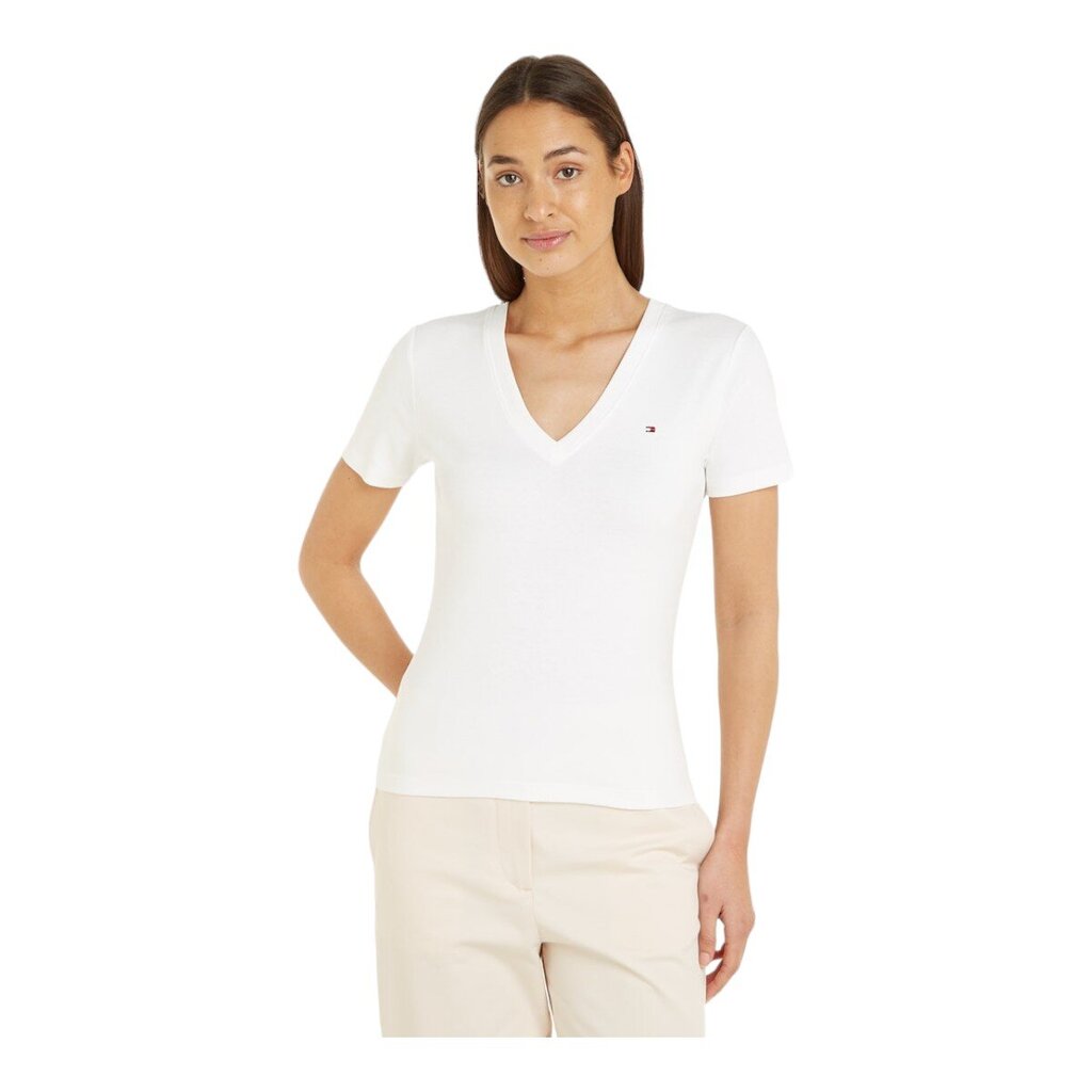 Tommy Hilfiger marškinėliai moterims , balti kaina ir informacija | Marškinėliai moterims | pigu.lt