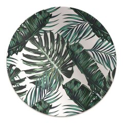 Apvalus kilimėlis po kėdę Decormat, Monstera, 100 cm, įvairių spalvų цена и информация | Офисные кресла | pigu.lt