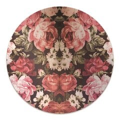 Apvalus kilimėlis po kėdę Decormat, Raudonos rožės, 100 cm, įvairių spalvų цена и информация | Офисные кресла | pigu.lt