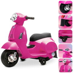 Одноместный электрический детский мотоцикл Vespa, розовый цена и информация | Электромобили для детей | pigu.lt