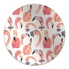 Apvalus kilimėlis po kėdę Decormat, Pašėlę flamingos, 100 cm, įvairių spalvų kaina ir informacija | Biuro kėdės | pigu.lt