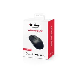 Optinė pelė Fusion FM-100 | 1200 dpi | juoda kaina ir informacija | Pelės | pigu.lt