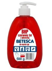 Красный гель Betesca BHP с глицерином для мытья рук, 500 г. цена и информация | Мыло | pigu.lt