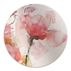 Apvalus kilimėlis po kėdę Decormat, Akvarelės gėlės, 100 cm, įvairių spalvų цена и информация | Офисные кресла | pigu.lt