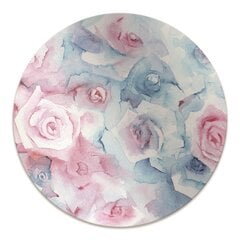 Apvalus kilimėlis po kėdę Decormat, Pastelinės gėlės, 100 cm, įvairių spalvų цена и информация | Офисные кресла | pigu.lt