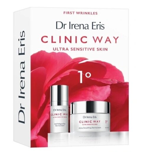 Veido priežiūros rinkinys Dr Irena Eris Clinic Way 1°First Wrinkles moterims: dieninis veido kremas 50 ml + paakių kremas 15 ml kaina ir informacija | Veido kremai | pigu.lt