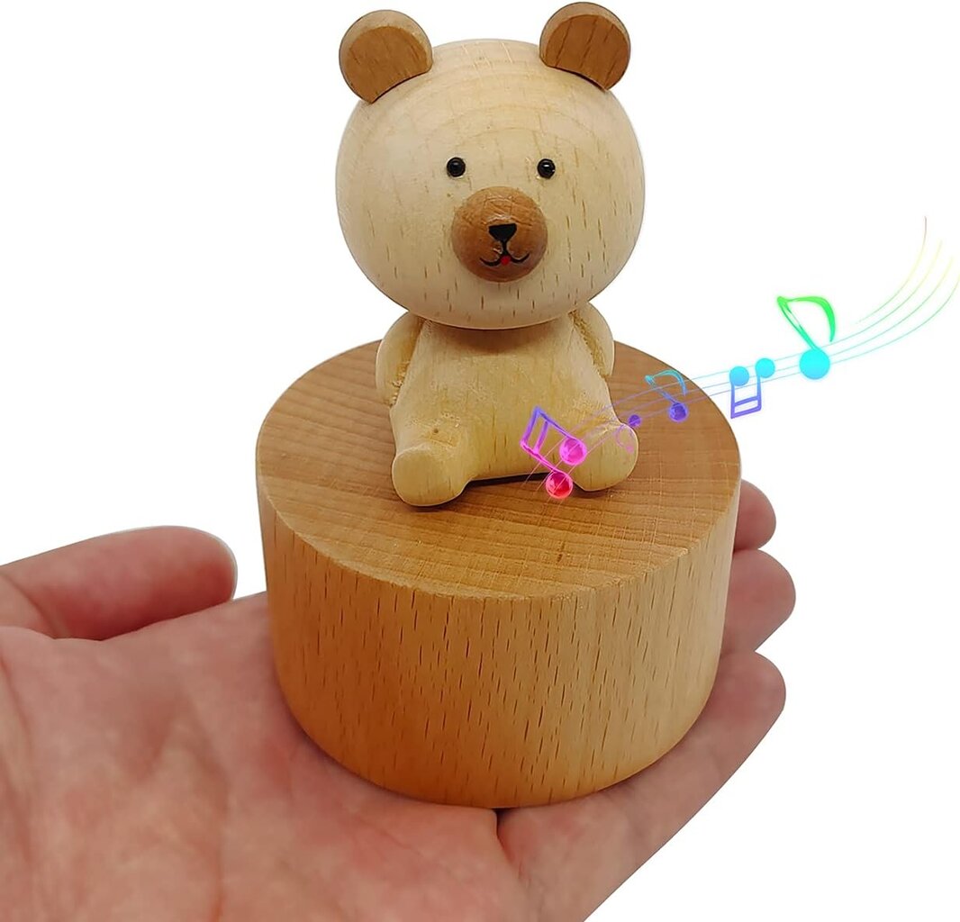 Medinė muzikinė dėžutė Teddy Bear Harmony Hill's AFF24 цена и информация | Lavinamieji žaislai | pigu.lt