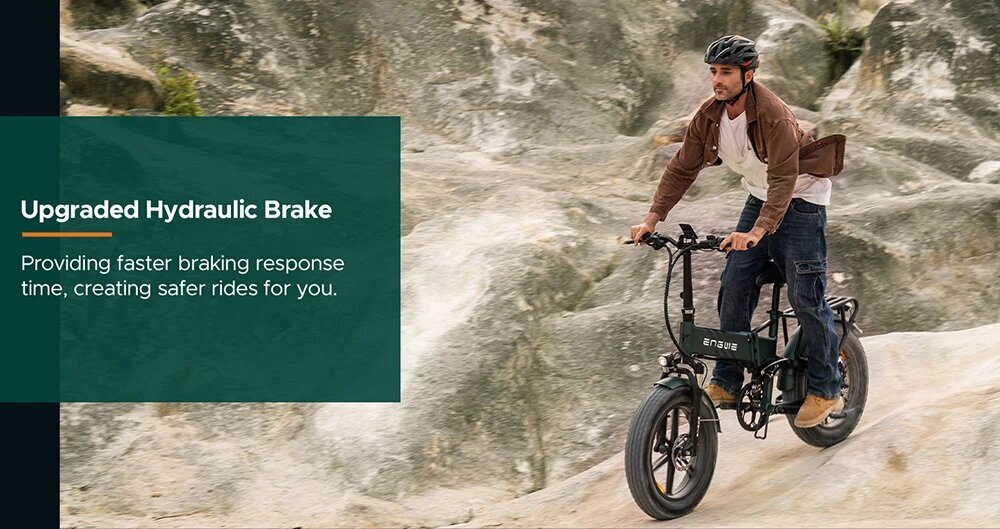 Elektrinis dviratis Engwe Engine Pro 2.0, 20", juodas kaina ir informacija | Elektriniai dviračiai | pigu.lt