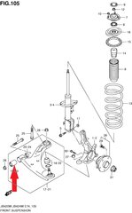 Priekinės valdymo svirties įvorė Suzuki 45261-65J00, 1 vnt. kaina ir informacija | Auto reikmenys | pigu.lt