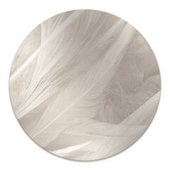 Apvalus kilimėlis po kėdę Decormat, Gražios baltos plunksnos, 100 cm, įvairių spalvų цена и информация | Офисные кресла | pigu.lt