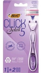 Skustuvo rinkinys Bic Click 5 Soleil: skustuvas + 2 keičiami peiliukai цена и информация | Косметика и средства для бритья | pigu.lt