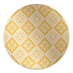 Apvalus kilimėlis po kėdę Decormat, Geltonos ir baltos spalvos, 100 cm, įvairių spalvų kaina ir informacija | Biuro kėdės | pigu.lt