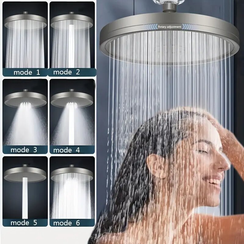 6 Greičių Dušo Galva kaina ir informacija | Maišytuvų ir dušų priedai | pigu.lt