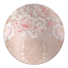 Apvalus kilimėlis po kėdę Decormat, Baltos rožės, 100 cm, įvairių spalvų цена и информация | Офисные кресла | pigu.lt