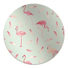 Apvalus kilimėlis po kėdę Decormat, Flamingo ir rašiklis, 100 cm, įvairių spalvų цена и информация | Офисные кресла | pigu.lt